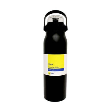 My Choice Stainless Steel Vacuum Flask 1500ml, Black