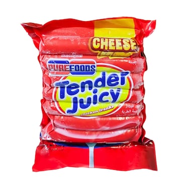 Purefoods Frozen Tender Juicy Chicken Franks With Cheese 500g