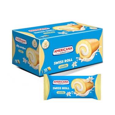 Americana Swill Roll Vanilla 20gx12 Pieces
