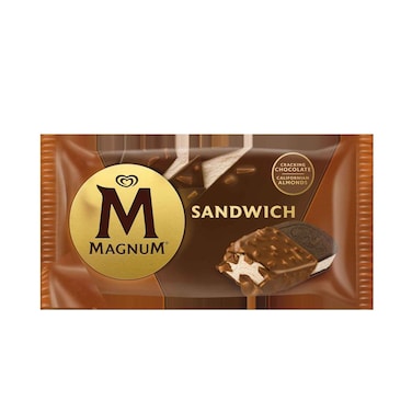 Magnum Ice Cream Sandwich Cracking Chocolate, Californian Almonds 140ml