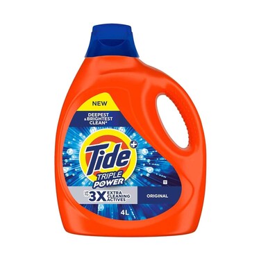 Tide Liquid Detergent 3x Triple Power Original 4L
