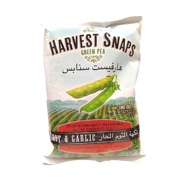 Harvest Snaps Hot &amp; Garlic 34g