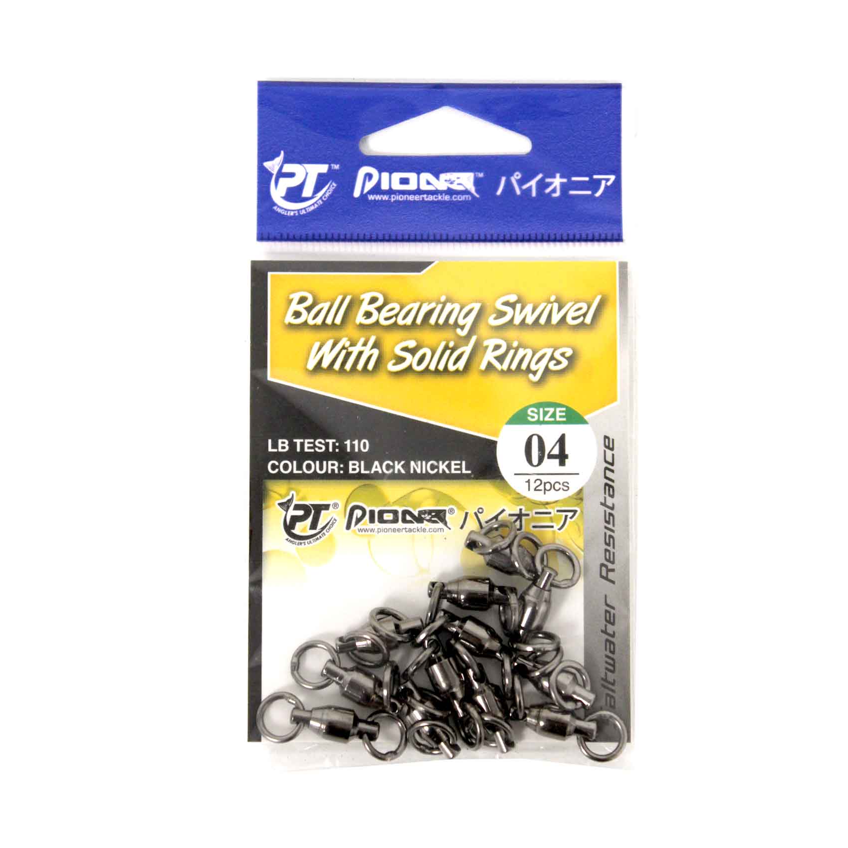 Pioneer Ball Bearing Swivel With Solid Rings Size 04, 12 Pieces