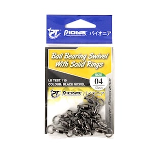 Pioneer Ball Bearing Swivel With Solid Rings Size 04, 12 Pieces