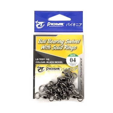 محمل كروي بايونير مع حلقات صلبة مقاس 04، عدد 12 قطعة