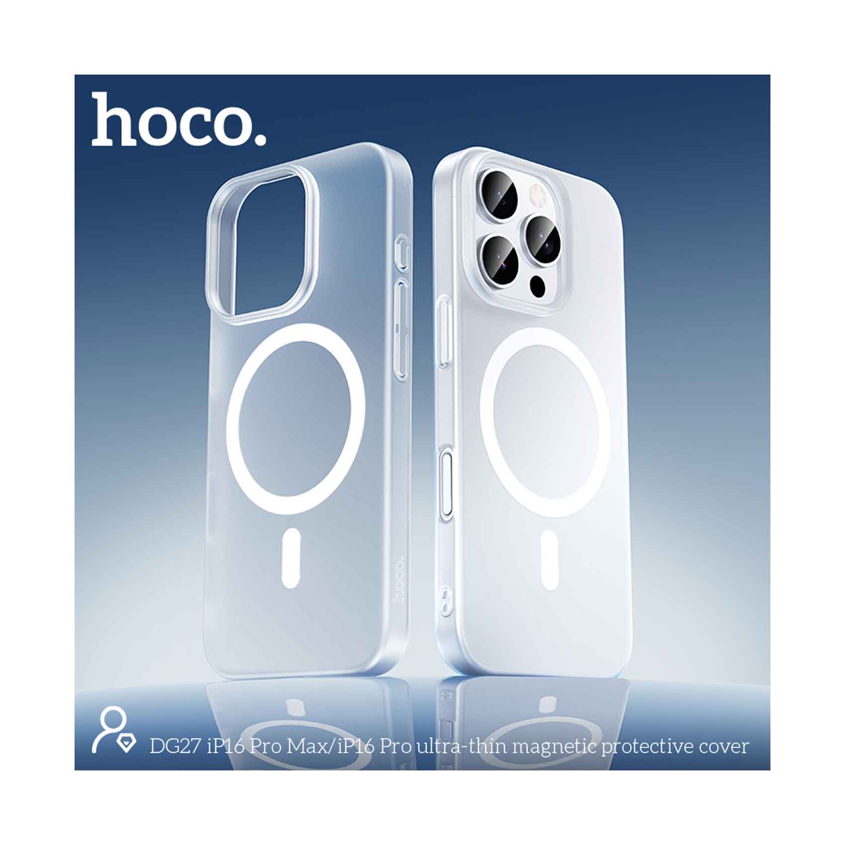 Hoco DG27 Ultra Thin Anti Fingerprint Magnetic Case For iPhone 16 Pro