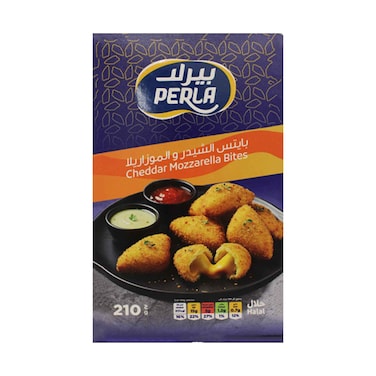 Perla Frozen Cheddar Mozzarella Bites 210g