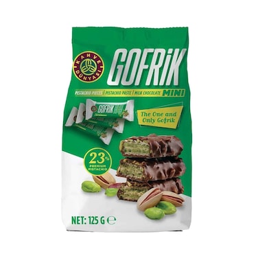 Gofrik Mini Milk Chocolate Wafer With Pistachio Paste 125g