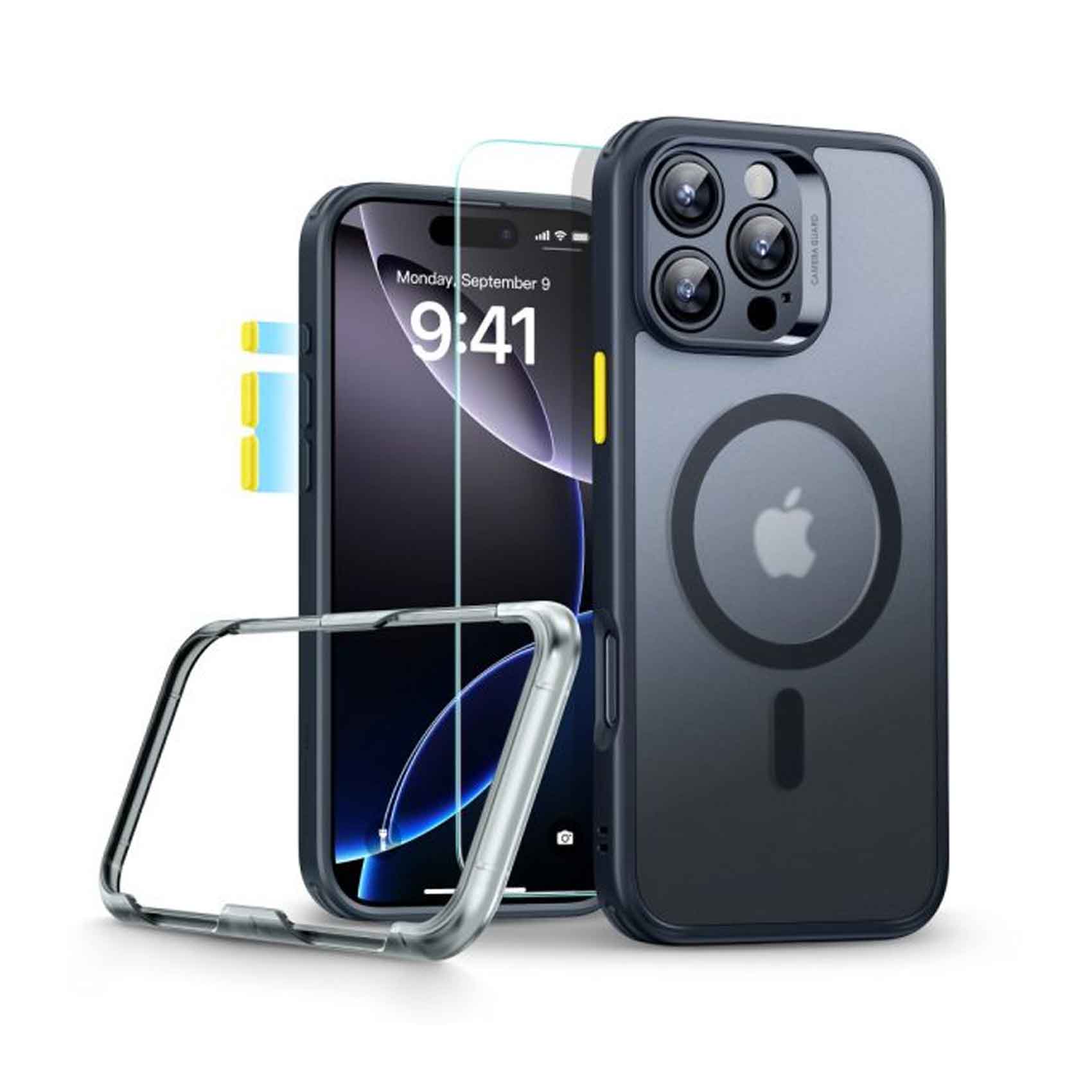 ESR Classic Phone Case (HaloLock) Set Compatible With I Phone 16 Pro Max Frosted Black