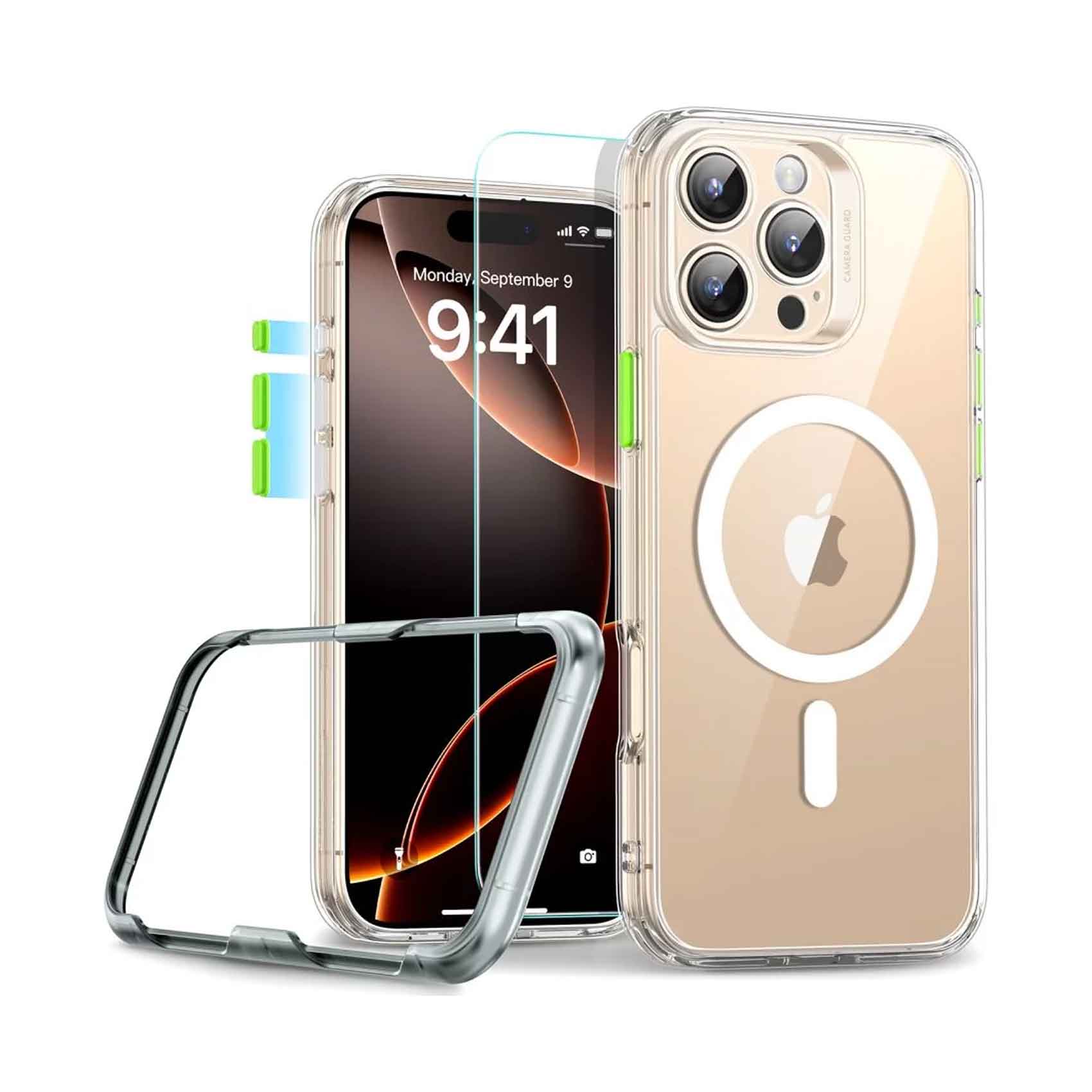 ESR Classic Phone Case (HaloLock) Set Compatible With I Phone 16 Pro Max Clear