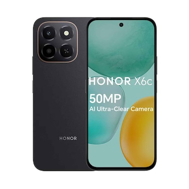 Honor Smartphone X6c 6GB RAM 128GB Storage Midnight Black
