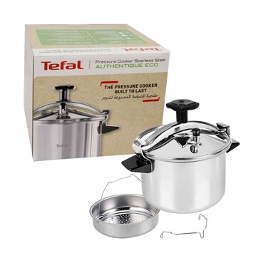 قدر ضغط تيفال ستانلس ستيل أوثنتيك إيكو سعة 9 لتر