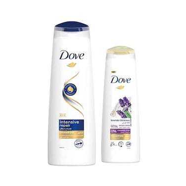 Dove Shampoo Intensive Repairt 400ml + Lavender Thickness Shampoo 180ml