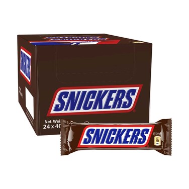Snickers Peanuts Filled Milk Chocolate Bar 40gx24 Pieces