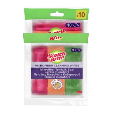 Scotchbrite 3M Microfibre Cleaning Wipes Assorted 13 Pieces