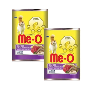 مياو-أو طعام قطط معلب للبالغين منوع 400 جرام × 2 قطعة