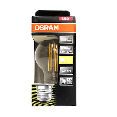 Osram E27 806 Im Warm White 2700k Filament LED BC Light 6.5 Watts