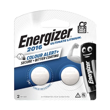 Energizer 2016 Ultimate Lithium Coin Battery 3 Volts 2 Pieces