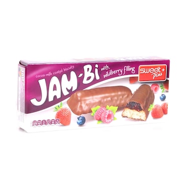 Sweet Plus Jam-Bi milk Coated Biscuits With Wildberry 150g