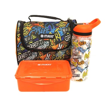 Maxi Lunch Bag Set Orange Zip