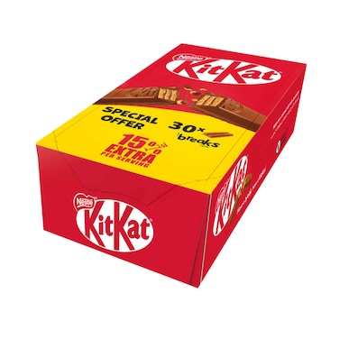Nestle Kitkat Finger Wafer Bars Covered With Milk Chocolate 20.5gx30 Pieces