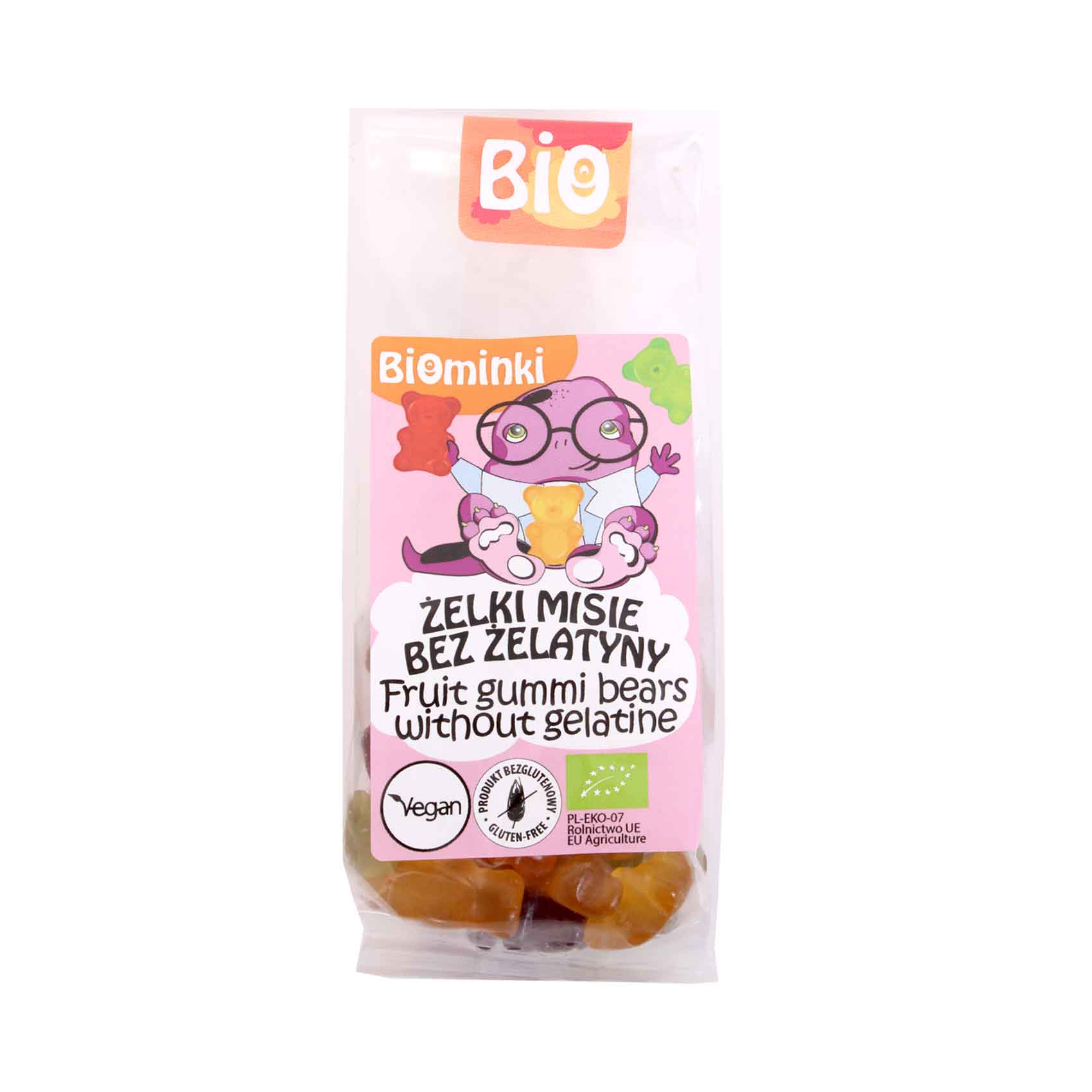Buy Biominki Fruit Gummy Bears Without Gelatine 100g Online