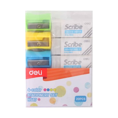 ممحاة ومبراة ديلي، 20 قطعة