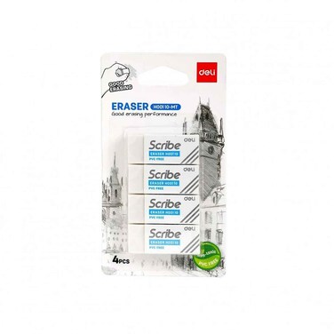 Deli Scribe Eraser 4 Pieces