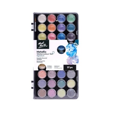 Mont Marte Metallic Watercolour Set 37 Pieces