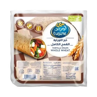 Almarai L'usine Tortilla Wraps Whole Wheat 240g