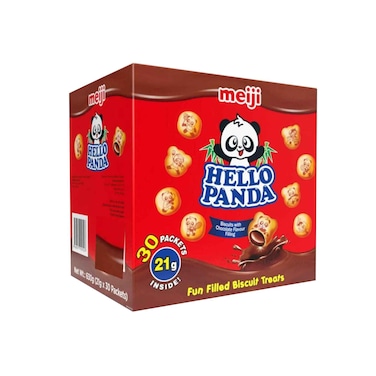 Meiji Hello Panda Biscuit With Chocolate Flavoured Filling 21gx30 Pieces