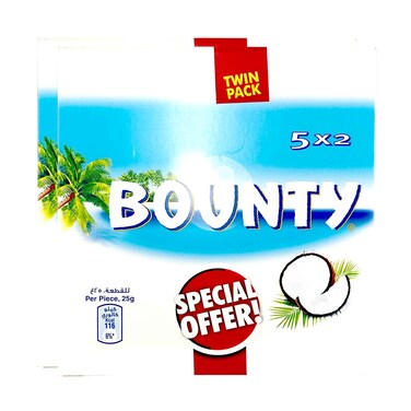 Bounty Milk Chocolate Coconut 250gx2 Pieces