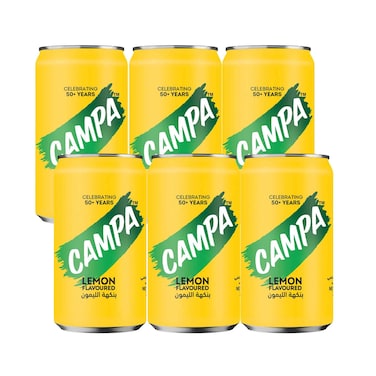 Campa Carbonated Drinks Lemon Flavoured 200mlx6 Pieces