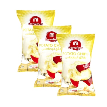 Maf Carrefour Chips Salt 170gx3Pieces