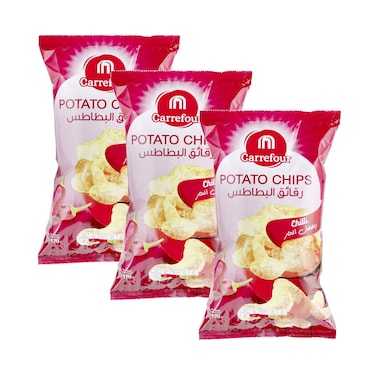 Maf Carrefour Chips Chili 170gx3Pieces