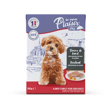 Plaisir Chef Wet Food For Adult Dog, Beef Loaf With Potatoes &amp; Carrots 380g