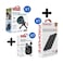 Promate Power Bank Bolt 10000MAH - Black + Promate Hybrid Earbuds Anc Tws + Promate Cradless Phone Car Charger