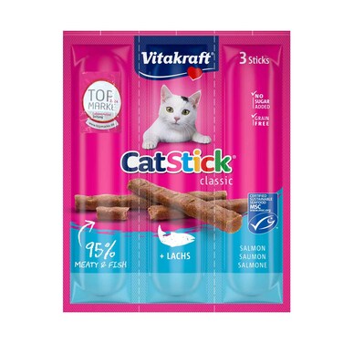 Vitakraft Cat Stick Classic, 3 Soft Sticks With Trout &amp; Salmon 18g