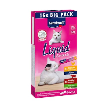 Vitakraft Liquid Snack For Cat, Chicken &amp; Beef 15gx16 Pieces