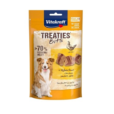 Vitakraft Treaties Bits For Dog, Soft Snack With Chicken 120g
