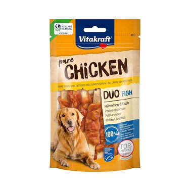 Vitakraft Pure Chicken, Duo Fish Treats For Dog 80g