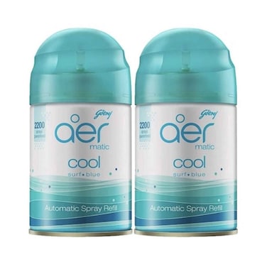 Godrej Aer Matic Cool Surf Blue 225mlx2 Pieces