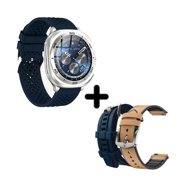 Swiss Military DOM 7 Silver Metal Blue Strap + 2 Strap