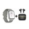 X.Cell Watch G12 Silver Gray Strap + XL 7 Black/White