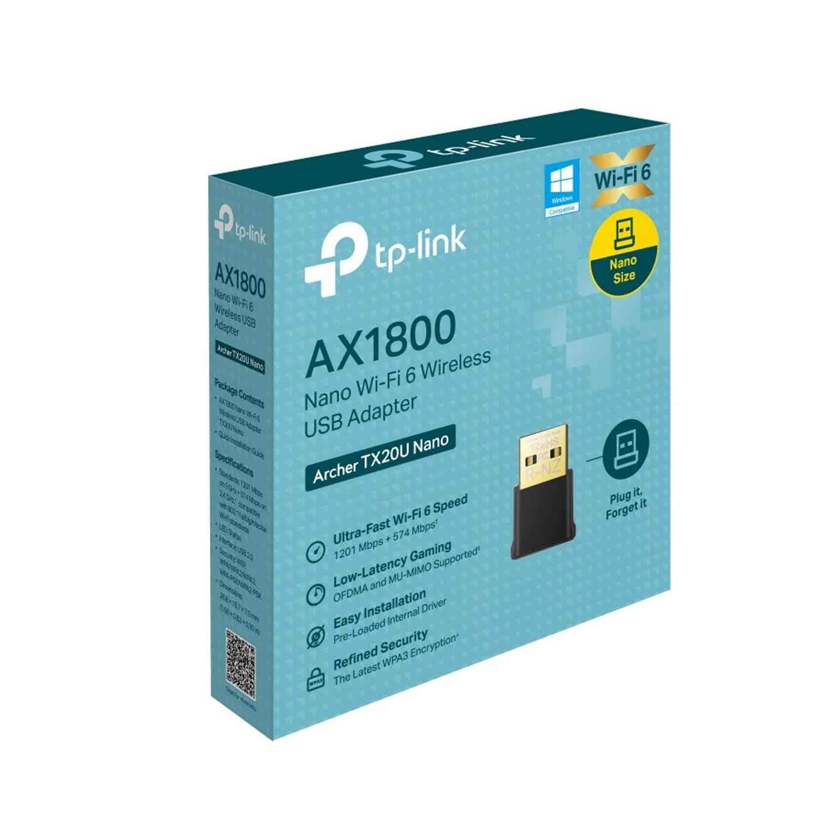 Tp-Link Archer Nano Wi-Fi 6 Wireless USB Adapter TX20U AX1800
