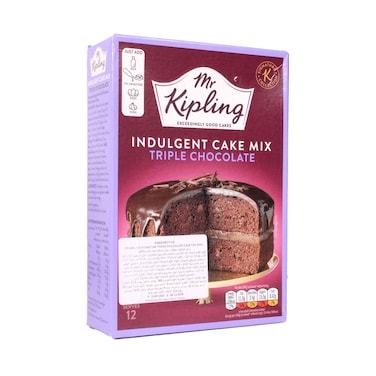 Mr Kipling Indulgent Cake Mix Triple Chocolate 416g