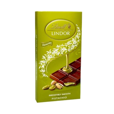 Lindt Lindor Pistachio Milk Chocolate, Irresistibly Smooth 100g