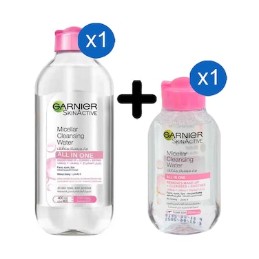 Garnier Skin Naturals Micellar Cleansing Water All in One 400ml + Garnier SkinActive Micellar Cleansing Water 100ml