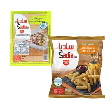 Sadia Crinkle Fries Cut 750g &amp; Sadia Chicken Shawarma 300g