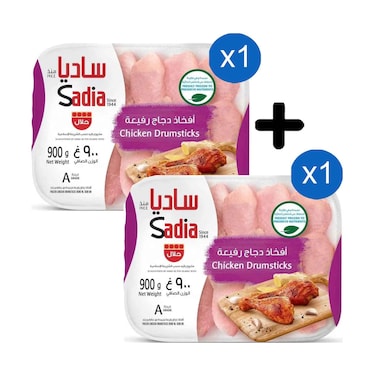 أفخاذ دجاج مجمدة من سادية 900 جم + 1 قطعة